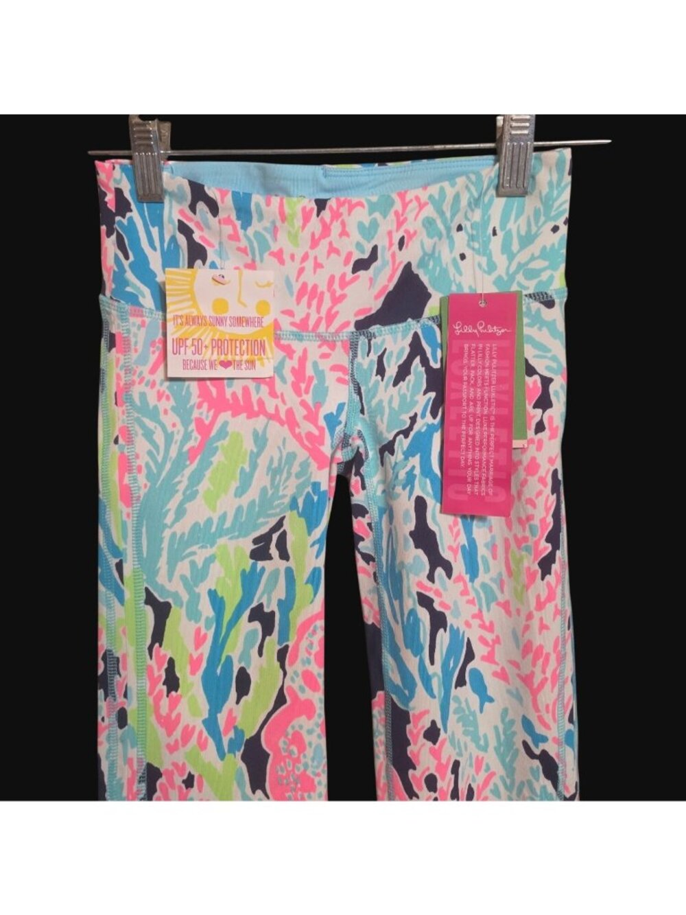 NWT Lilly Pulitzer Luxletic Weekender Crop Leggings Lets Cha Cha XXS 25219 $98